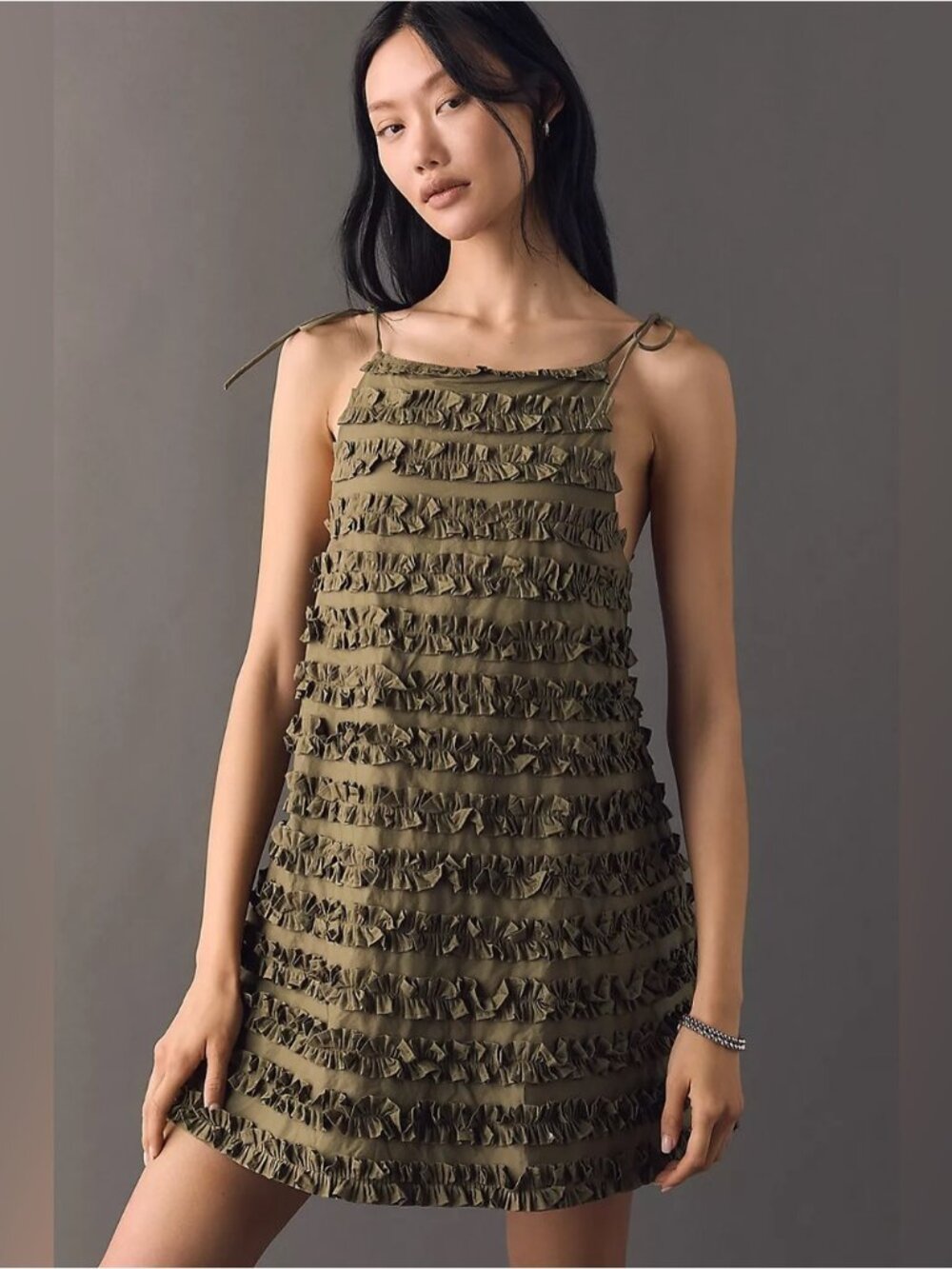 NWT Size 14 - Damson Madder Leili Ruffle Mini Dress 100% Cotton (US$ 170)